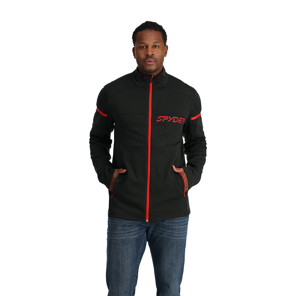 Spyder Men's Red-Black-Red Constant Sweater Fleece Jacket