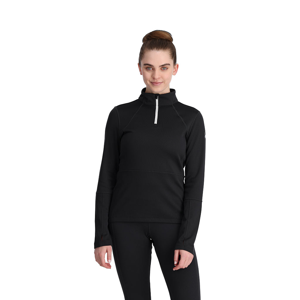 Womens Stretch Charger 1/2 Zip - Black – Spyder