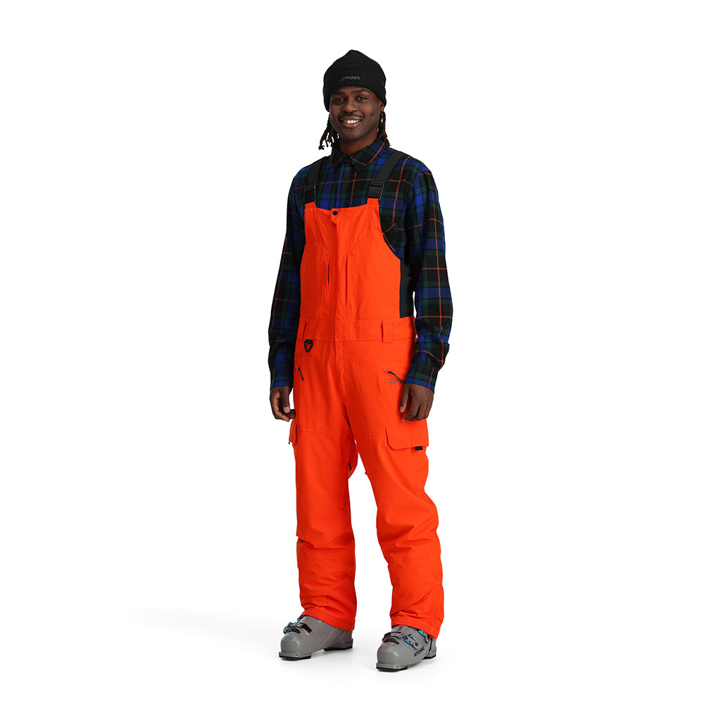 Spyder Terrain Bib Insulated Ski Pant, Twisted Orange, Mens, Size S