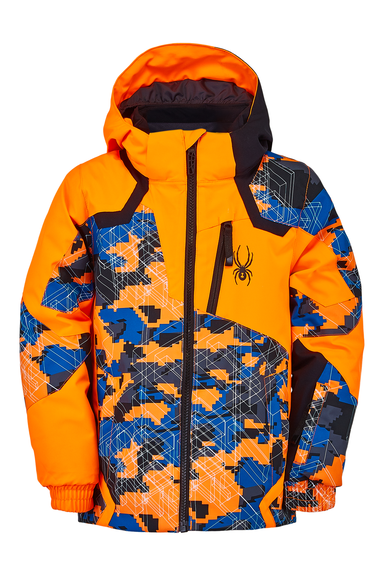 Jacket | - - Print Insulated Maze Leader (Black) Ski Camo Spyder Boys