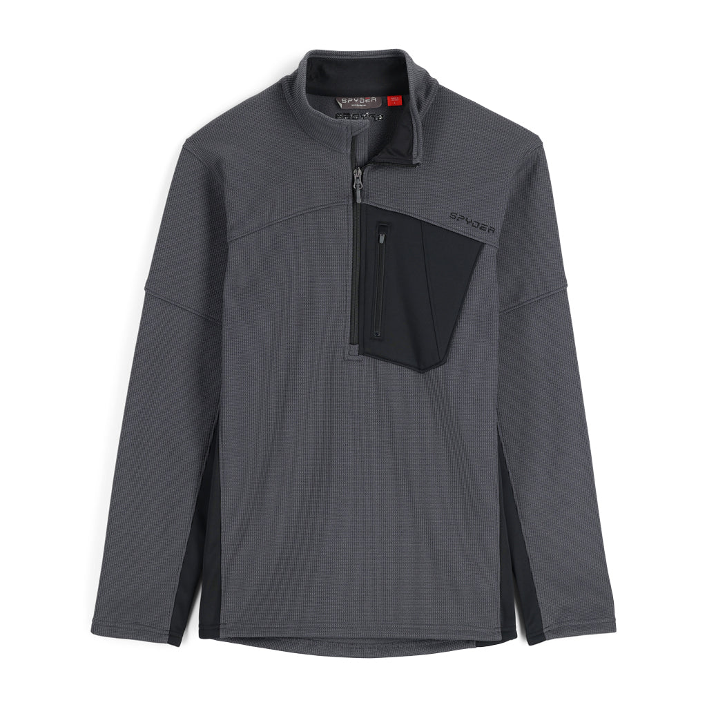 Bandit Half Zip Sweater - Ebony (Grey) - Mens | Spyder