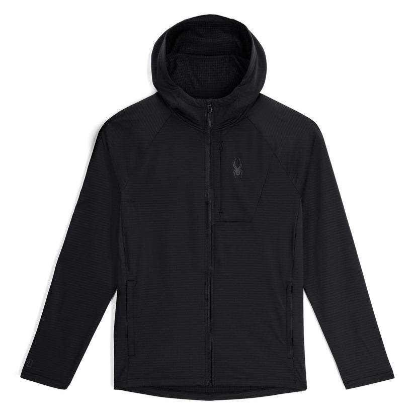 Mens Gridweb Hoodie - Black