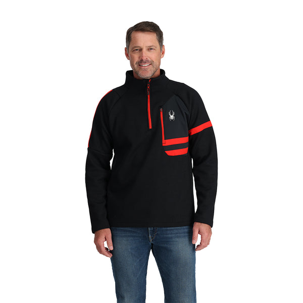 Mens Wengen Bandit Half Zip - Black – Spyder