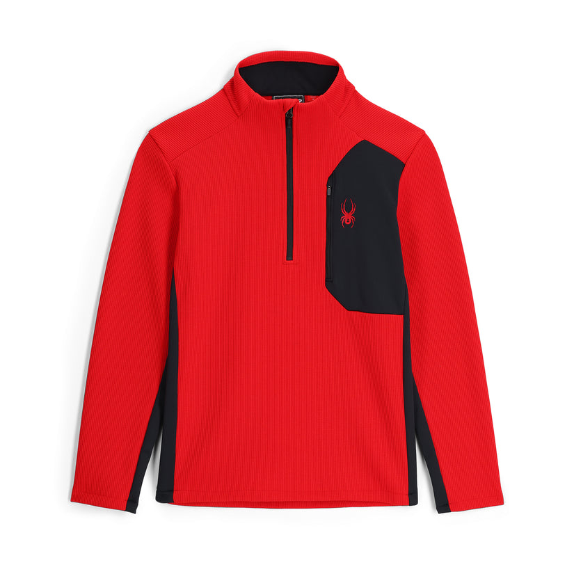 Mens Bandit Half Zip - Spyder Red