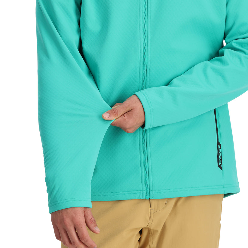 Mens Gridweb ShellFleece™ Hoodie  - Teal Green