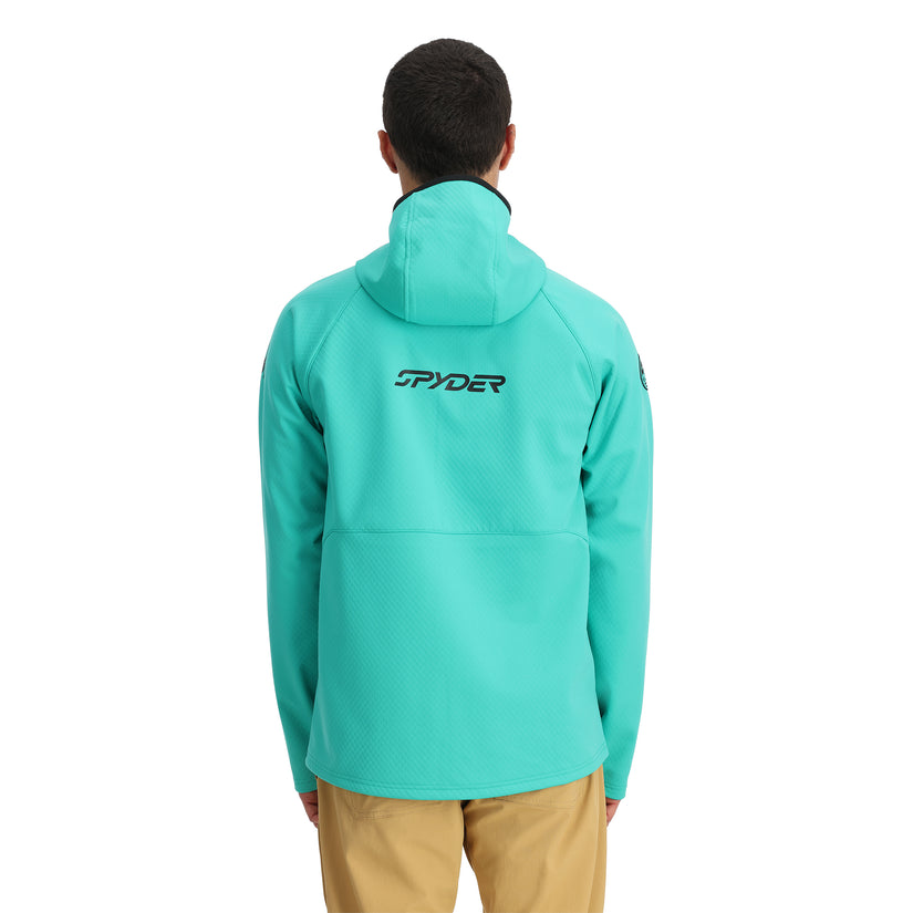 Mens Gridweb ShellFleece™ Hoodie  - Teal Green