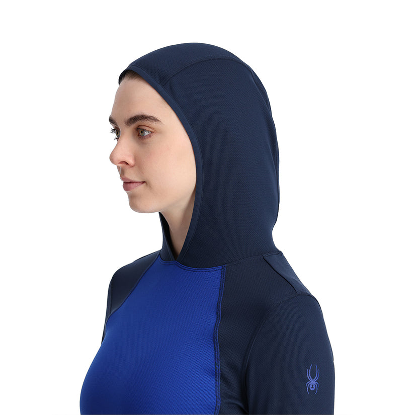 Womens Stretch Charger Hoodie - Electric Blue