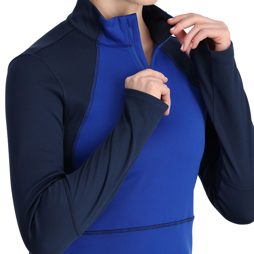 Womens Stretch Charger 1/2 Zip - Electric Blue