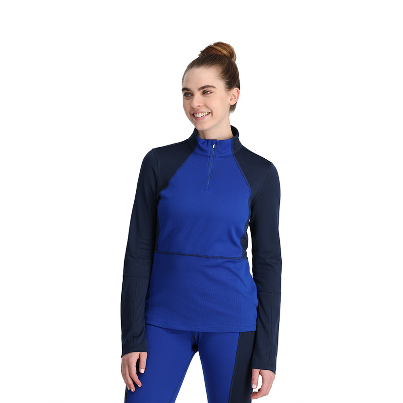 Womens Stretch Charger 1/2 Zip - Electric Blue