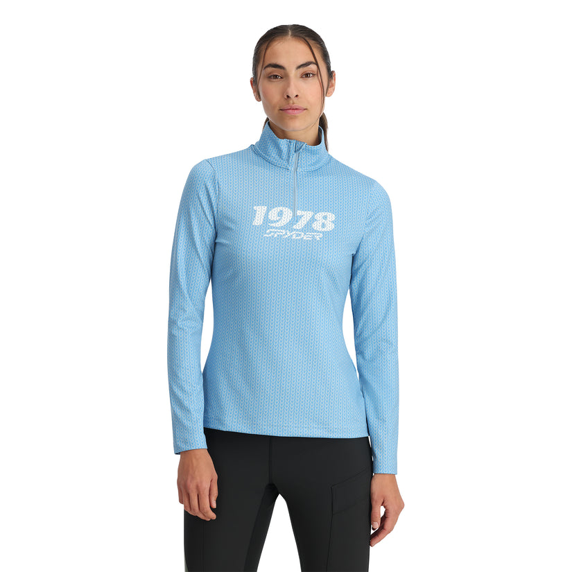 Womens Vivid Half Zip - Blue Drift