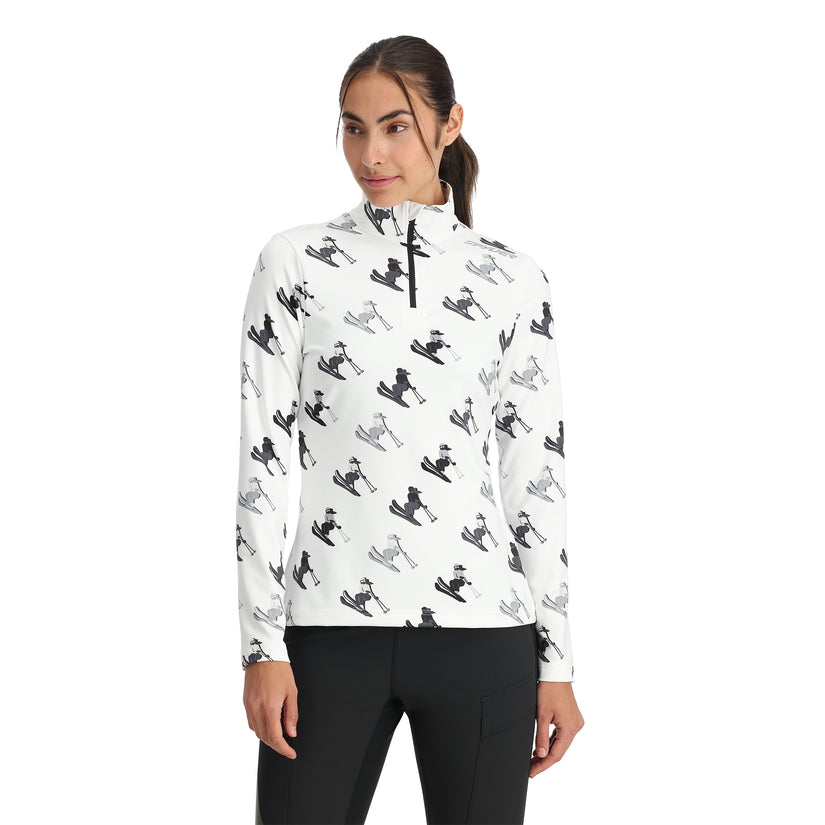 Womens Vivid Half Zip - White