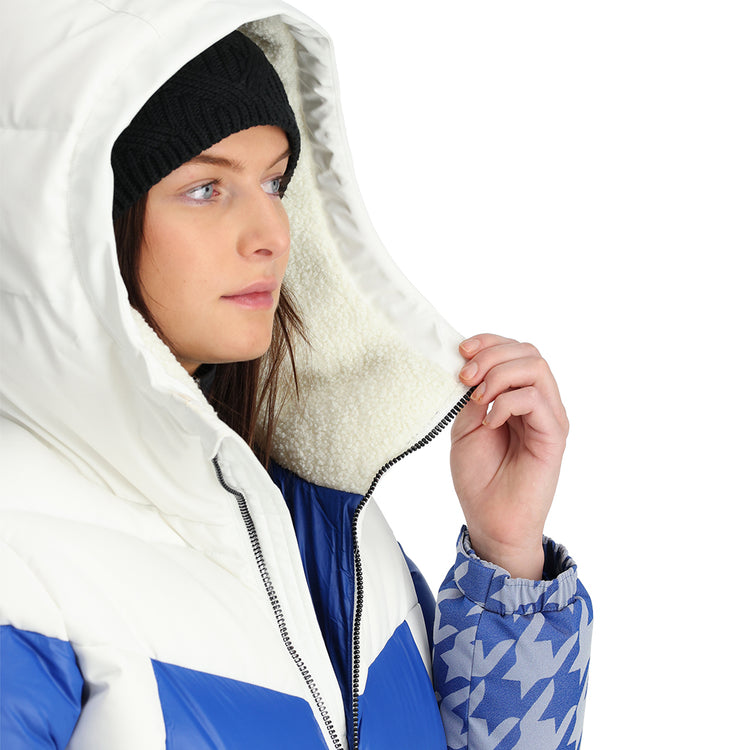 Electric blue puffer jacket 2024 women's