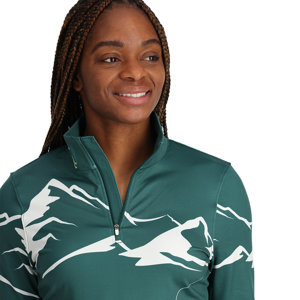 Womens Figure 8 Half Zip - Cypress Green – Spyder