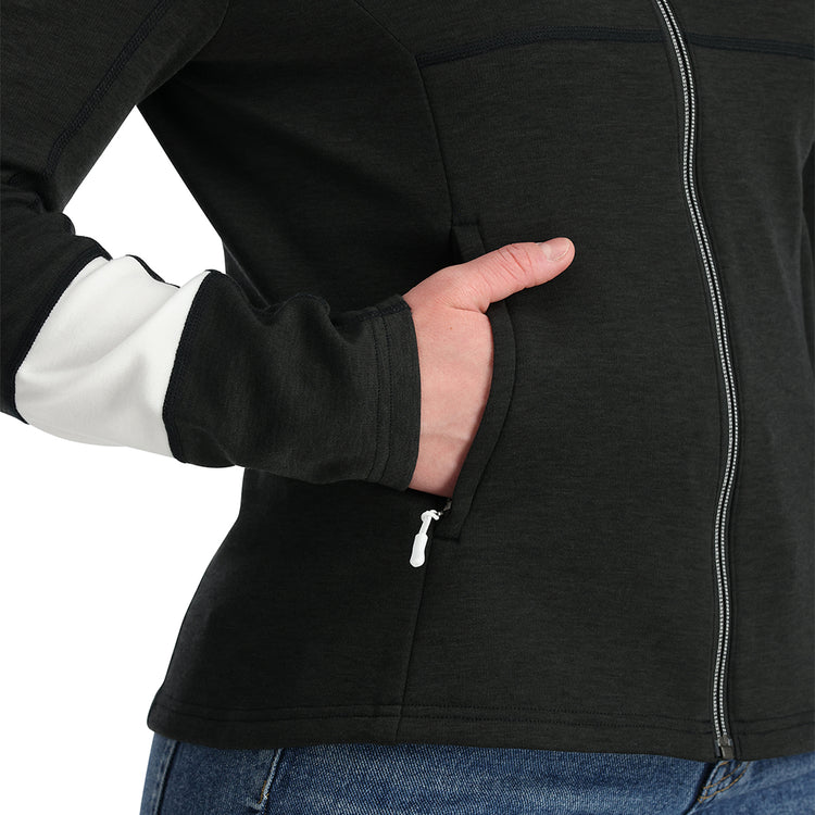 Spyder Women's Jacket Full Zip Activewear Hooded Black Size Large. 1H