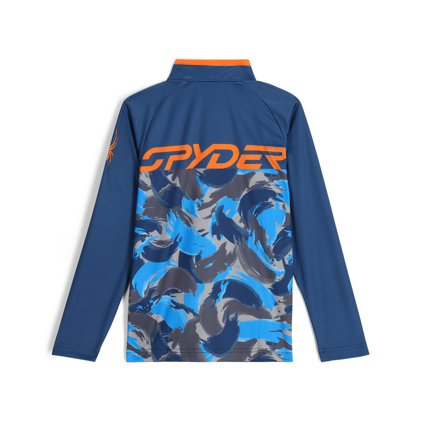 Boys Camo Half Zip - True Navy