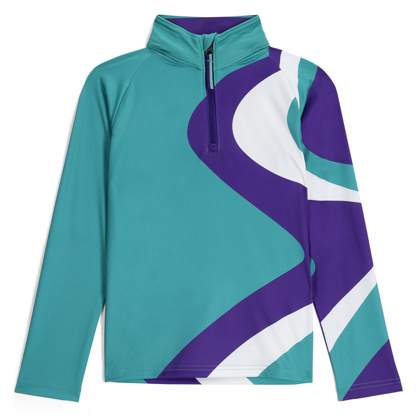 Girls Surface Half Zip - Sea Glass