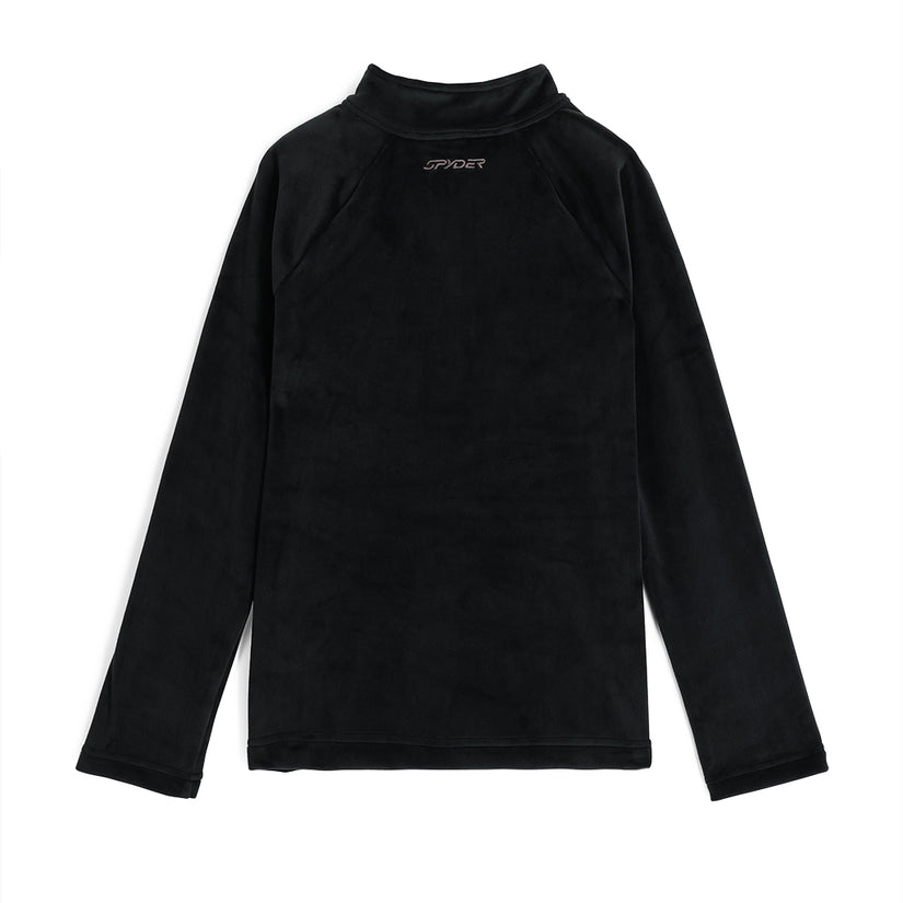 Girls Shimmer Bug Half Zip - Black