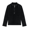 Girls Shimmer Bug Half Zip - Black