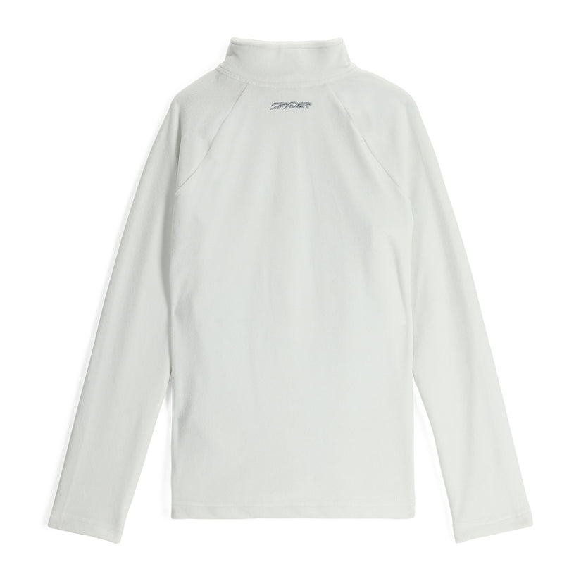 Girls Shimmer Bug Half Zip - White