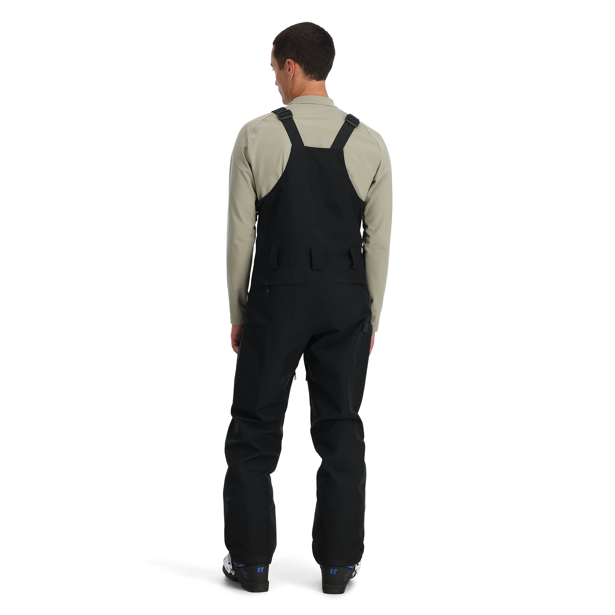 Spyder Mens black short bib overalls newest size L