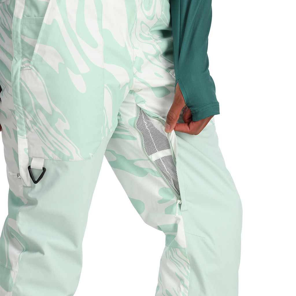 Terrain Bib Insulated Ski Pant - Powder Blue High Voltage (Blue) - Womens