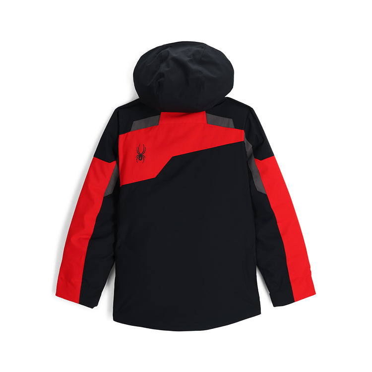 Leader Insulated Ski Jacket - Volcano Ebony (Red) - Mens | Spyder