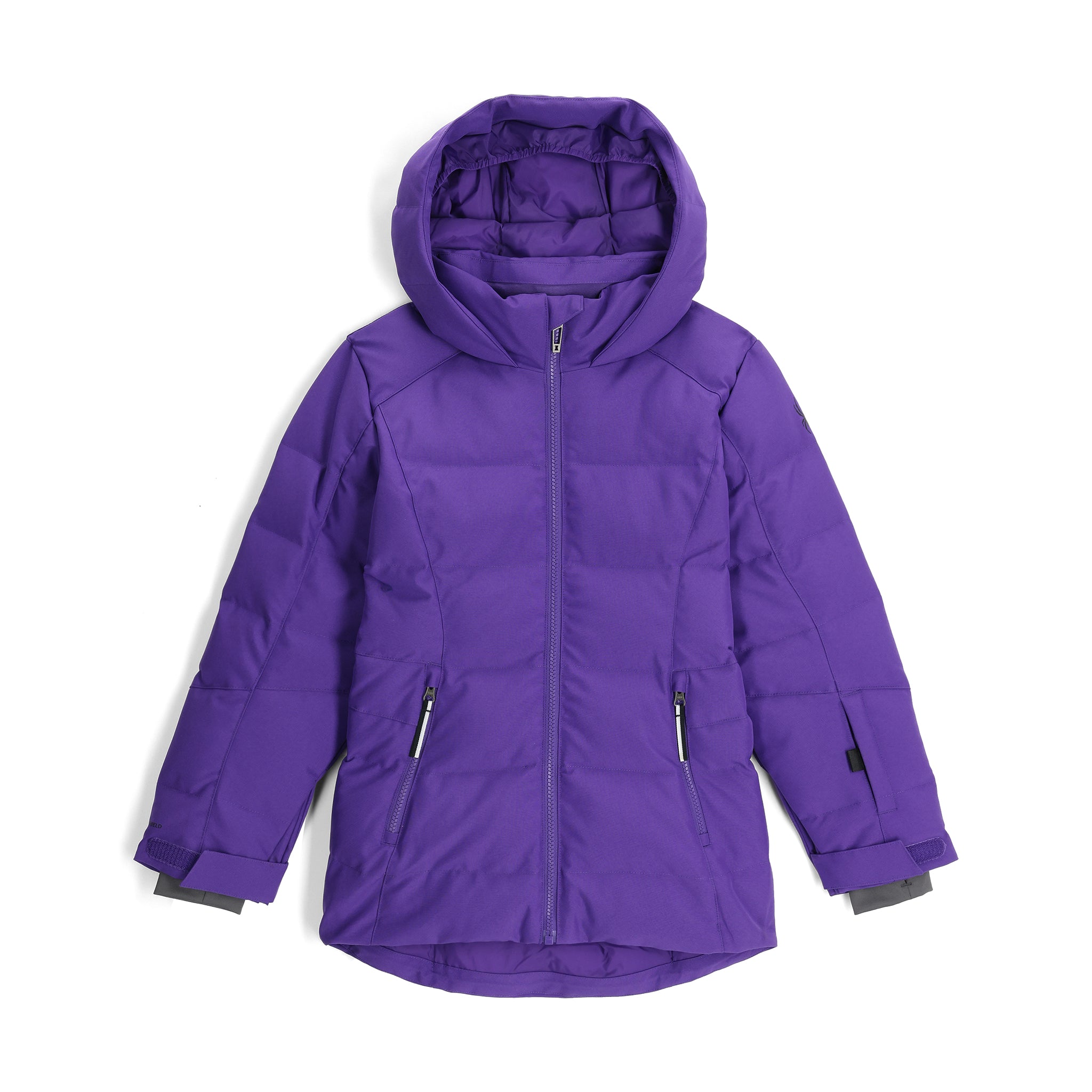 Purple Down Filled Fur Hooded Anorak selling Ski Puffer