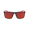 Trendy Flat Metal Square Sunglasses - Black