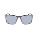 Trendy Flat Metal Square Sunglasses - Graphite