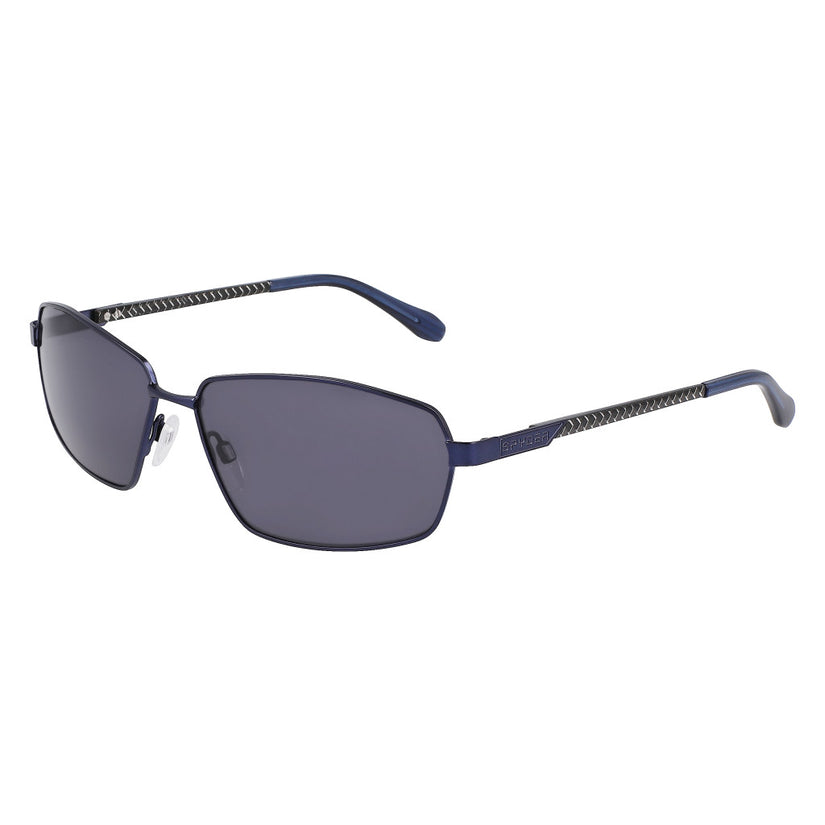 Angular Narrow Rectangle Sunglasses - Navy