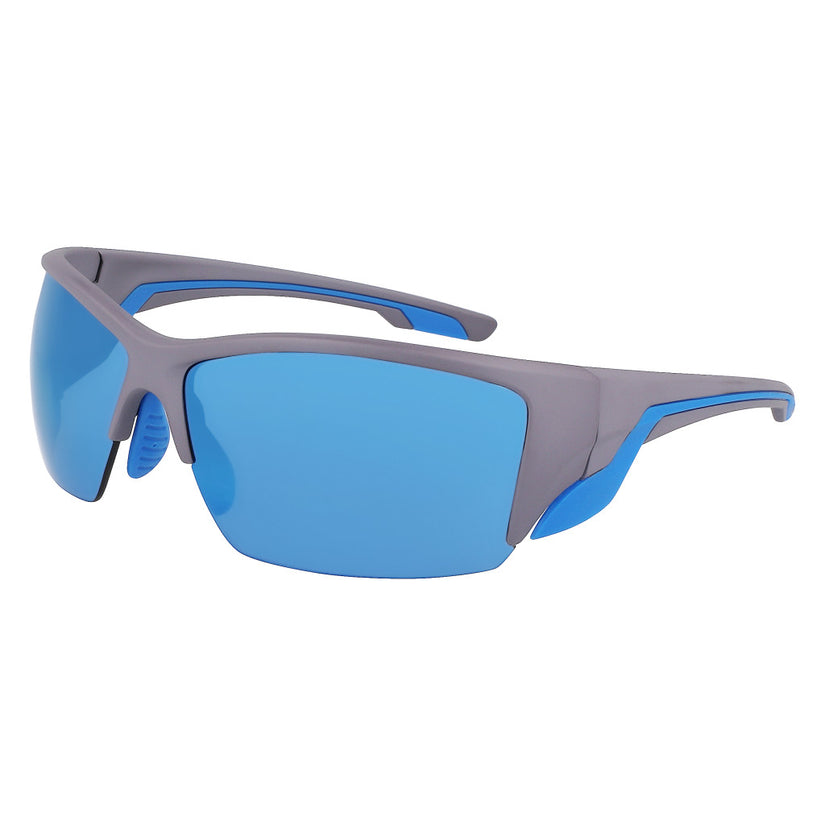 Semi-Rim Sport Wrap Sunglasses - Graphite