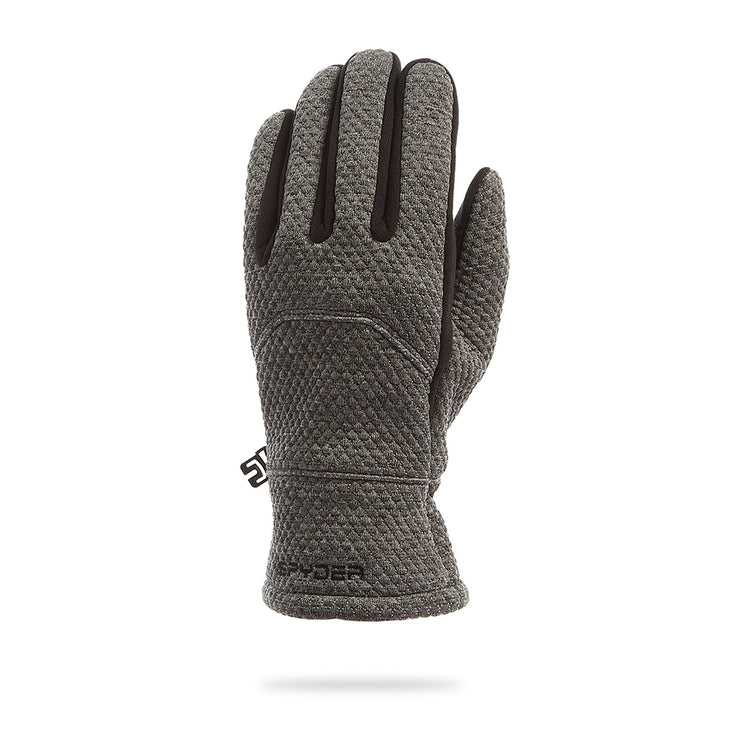 Encore Ski Glove Ebony Ebony Grey Womens Spyder