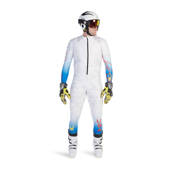World Cup Ski Racing Suit - White Multi (White) - Mens | Spyder