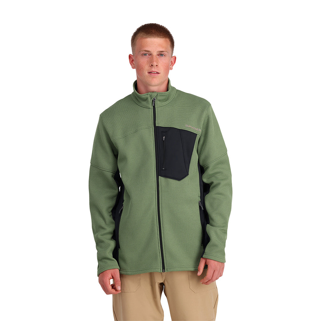 Mens Bandit Hybrid Full Zip - Pine – Spyder