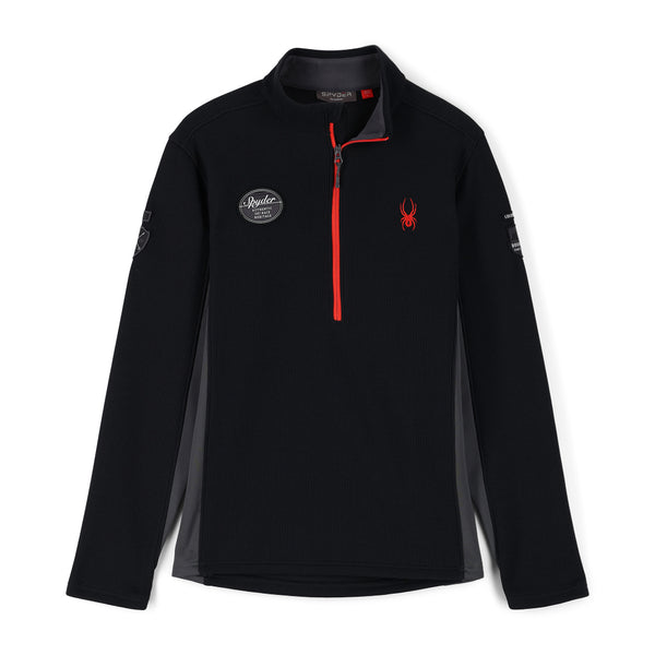 Bandit Wengen Half Zip Sweater - Black - Mens | Spyder