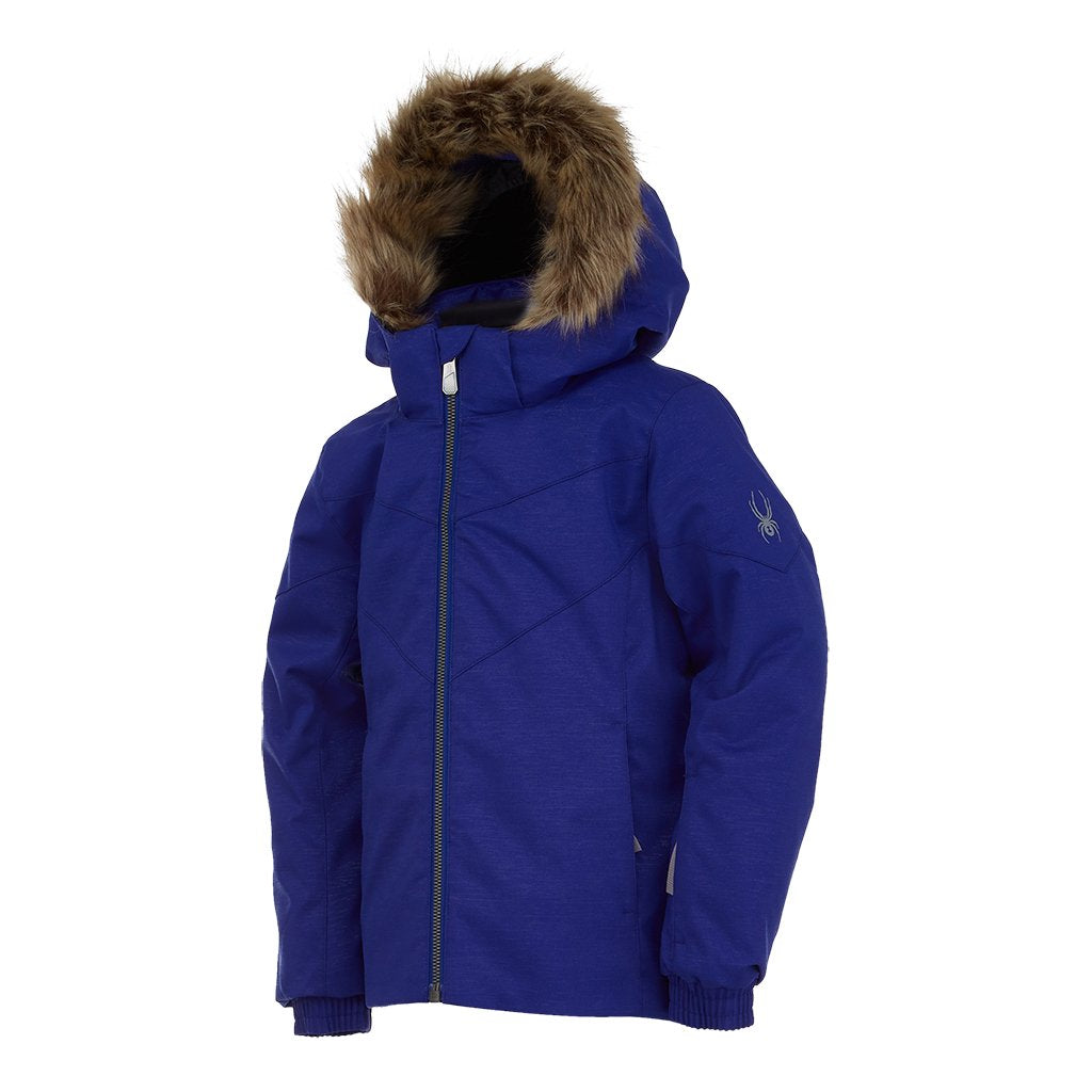 Lola Insulated Ski Jacket - Sparkle Blue My Mind (Blue) - Girls | Spyder