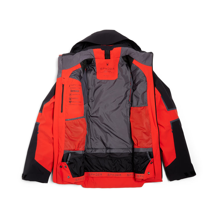 Titan Insulated Ski Jacket - Volcano Black (Red) - Mens | Spyder