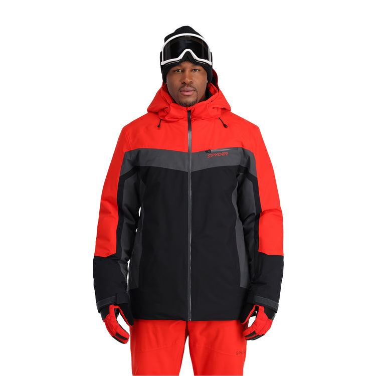 Seventy Eight Insulated Ski Jacket - Volcano Black (Red) - Mens | Spyder