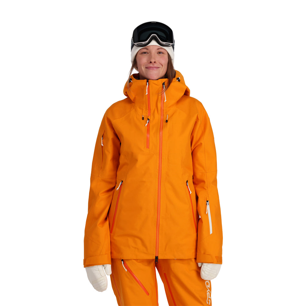 Solitaire Shell Ski Jacket - Desert Sun (Orange) - Womens | Spyder