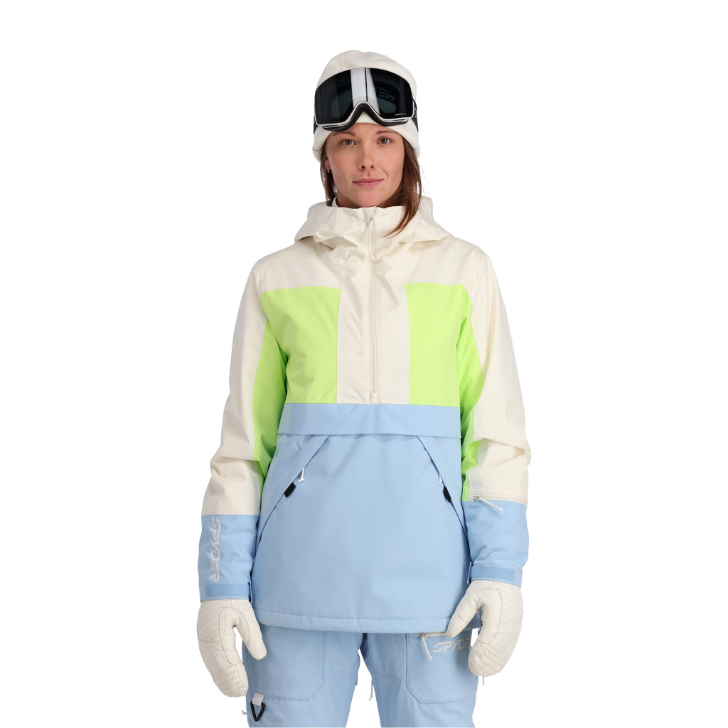 $500 Spyder Womens 14 XL Volt Jacket White Orange Ski Coat Primaloft Xt.L  20K