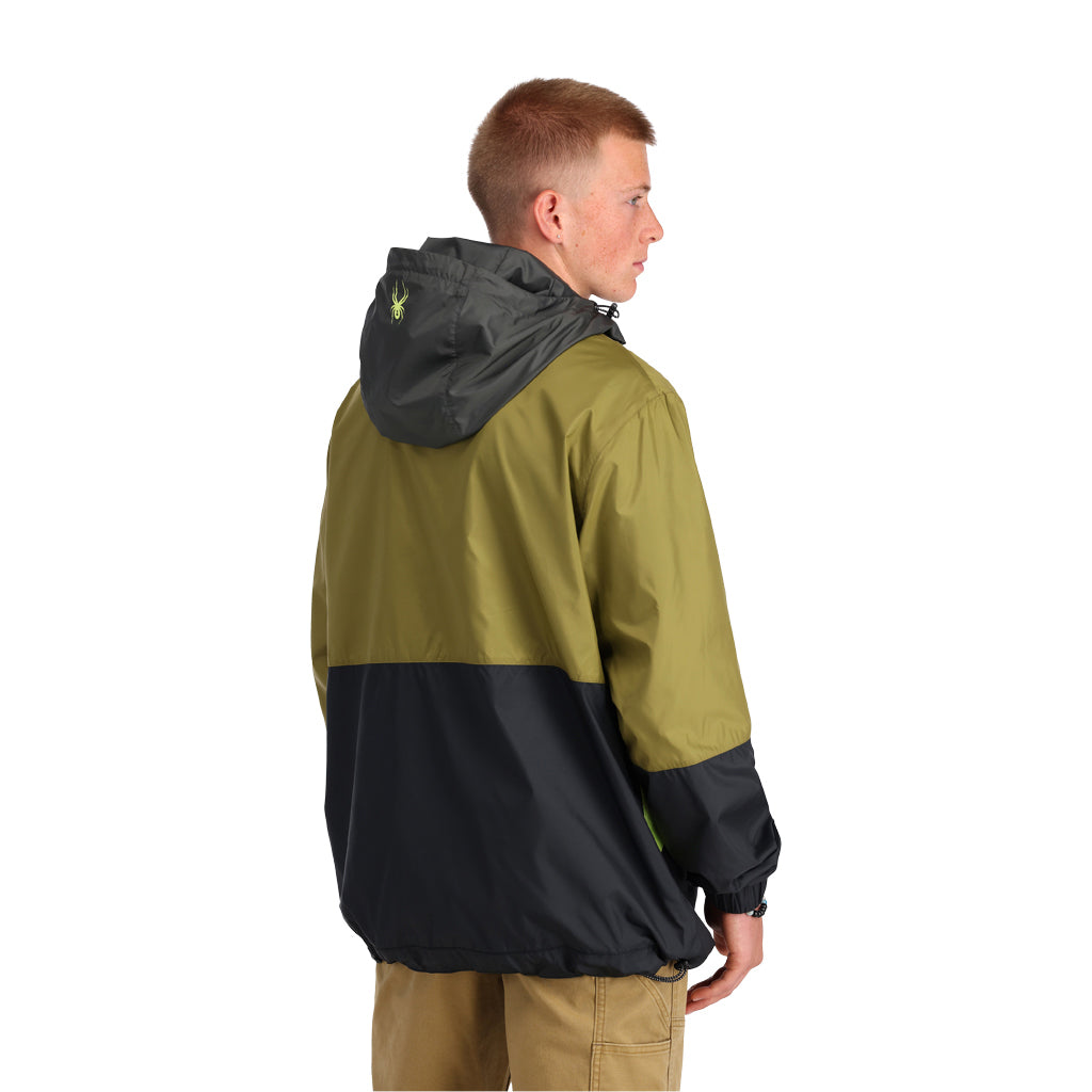 Belford Windbreaker Anaorak - Odr Black (Green) - Mens | Spyder