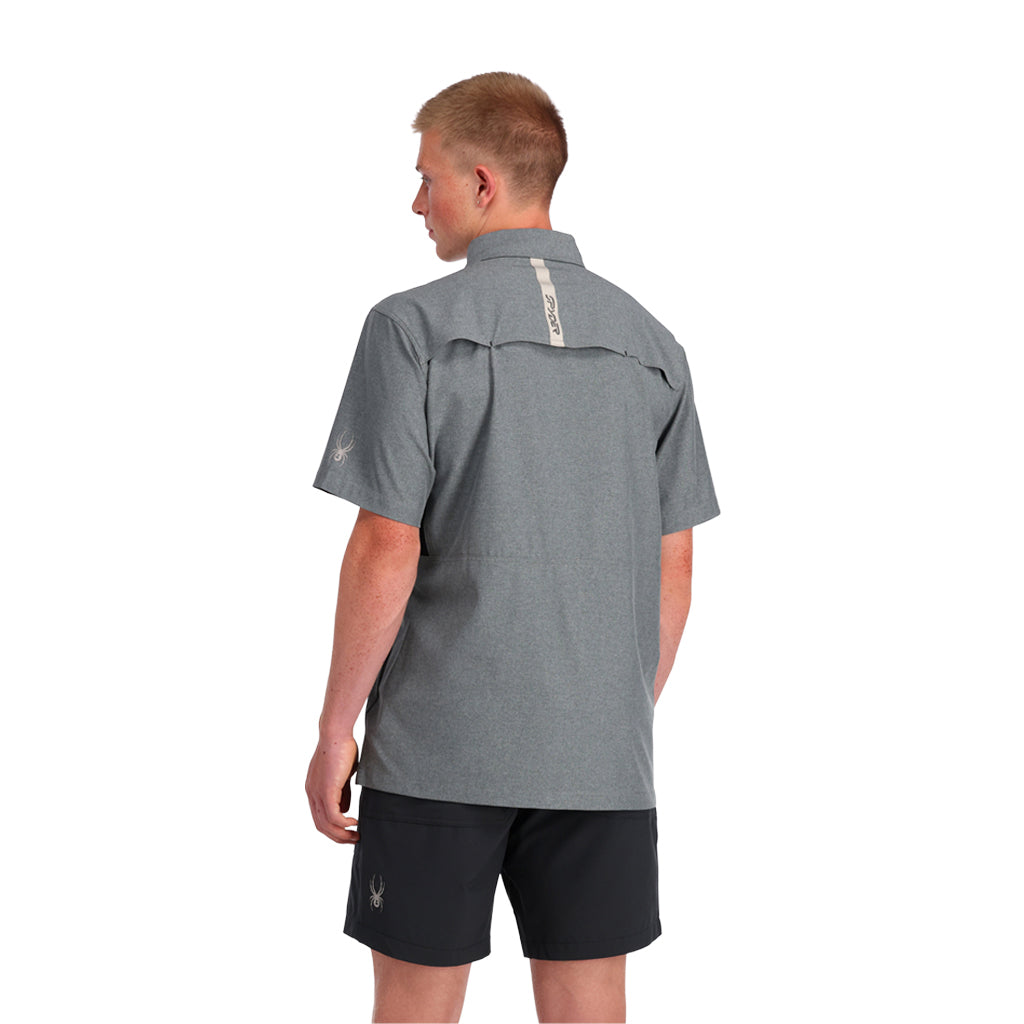 Spyder White Athletic Short Sleeve Shirts for Men